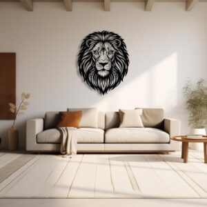 Majestic Strength — Lion Head Metal Wall Art