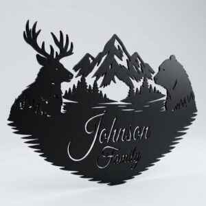 Custom Wildlife family metal wall art